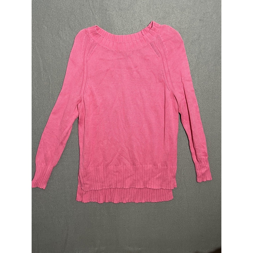 Old Navy Women's Size S Small Pink Cotton Blend Pullover Boat Neck Sweater Top